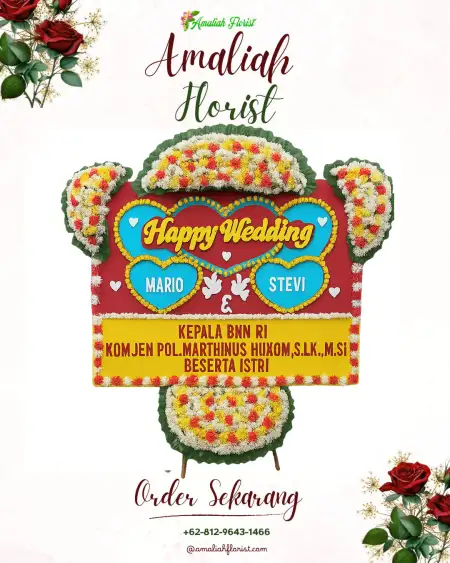 Papan Bunga Pernikahan Apela Dua
